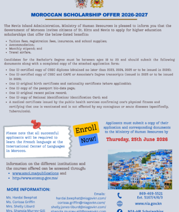 Moroccan Scholarship Offer 2026-2027